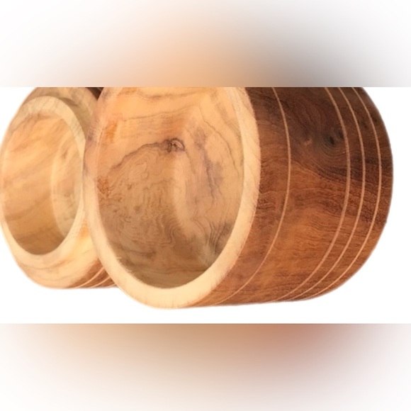 Burl wood Lathed Lidded Canister“Round BOX W/ Wood Lid Desk Storage Decorative - Picture 14 of 15